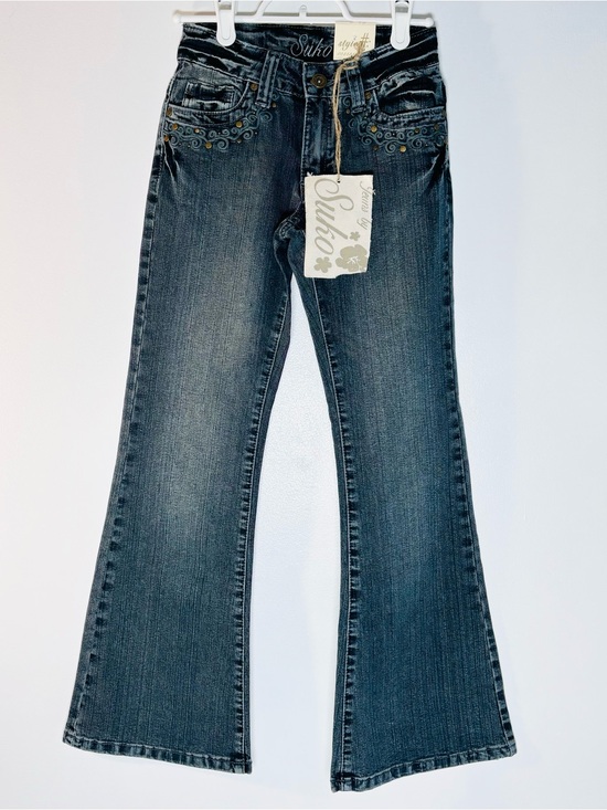 Suko Jeans Other - NWT VTG Y2K Suko Jeans Swirl Floral Embroidered Studded Flare Deadstock 8 Youth